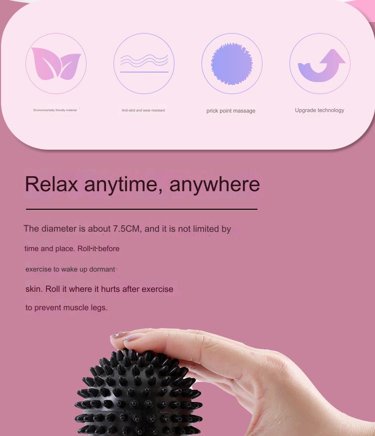 7.5cm PVC Thorn Ball Acupoint Massage Ball Grip Ball Tip Nail Fascia Yoga Ball Fitness Ball Hedgehog Ball