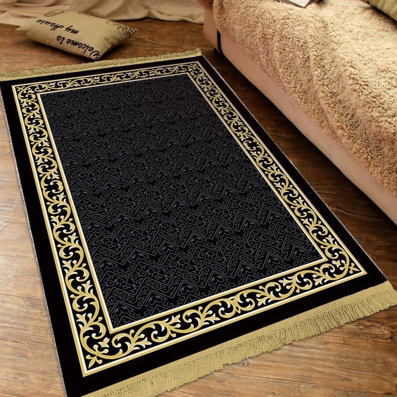 Tassel Prayer Carpet Floor Mat Arabic Qibla Dove Velvet Floor Mat Muslim Printed Pilgrimage Mat