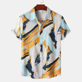 Summer Hawaiian Style Casual Printed Men's Shirt Men's Printed Short Sleeve