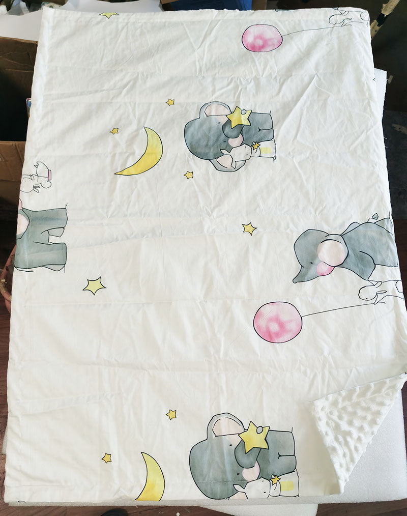 Twill Cotton Baby Bean Blanket Double Layer