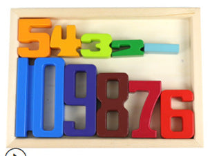 Early Education Beech Digital Building Blocks Puzzle Kindergarten Mathematics Teaching Aids Set