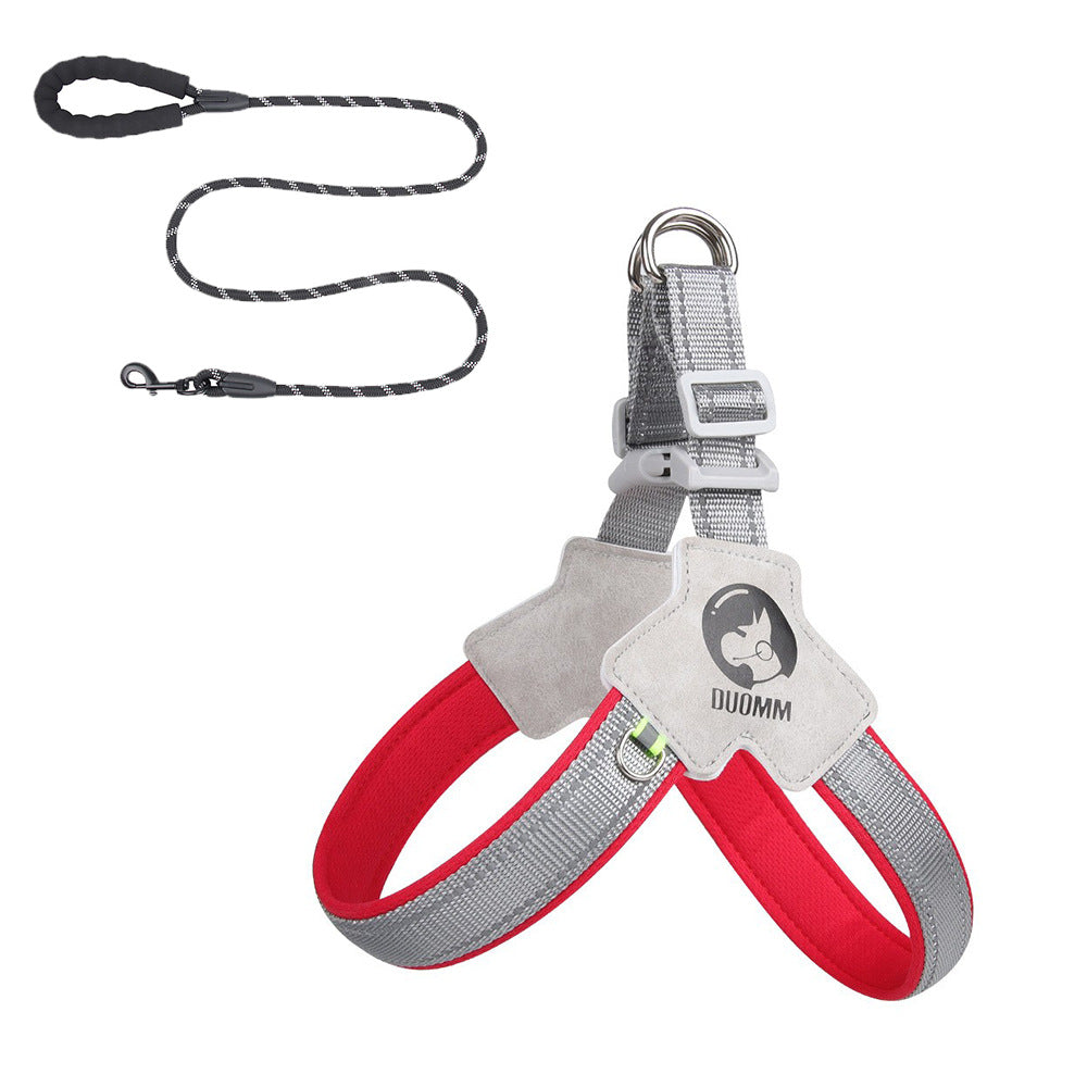New Dog Chest Strap Saddle Pet Chest Strap Breathable Reflective Dog Strap Pet Leash
