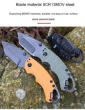 Outdoor Cutter Camping Survival Stainless Steel Folding Knife 8750 Three-color 8CR All-steel Multifunctional Knife