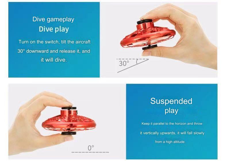 Fingertip Gyro Glowing Gyroscope Sensor Set Black Technology Plastic Suspended Ball Artifact Decompression Toy