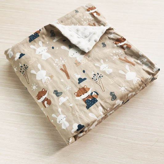 Twill Cotton Baby Bean Blanket Double Layer