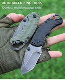 Outdoor Cutter Camping Survival Stainless Steel Folding Knife 8750 Three-color 8CR All-steel Multifunctional Knife