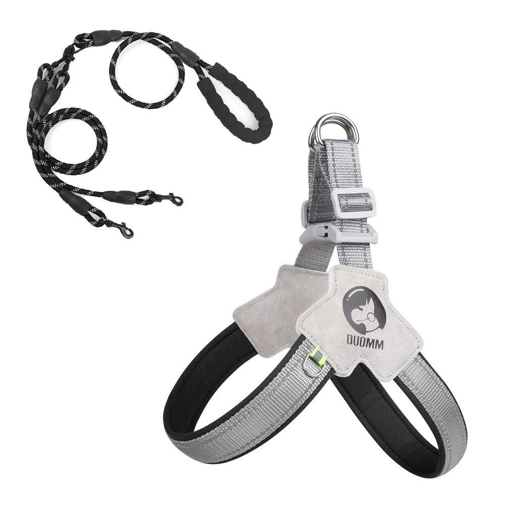New Dog Chest Strap Saddle Pet Chest Strap Breathable Reflective Dog Strap Pet Leash
