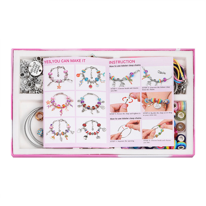 Children's DIY Bracelet Set Unicorn Cute Jewelry Panjia Beads  1.75cm Box Height