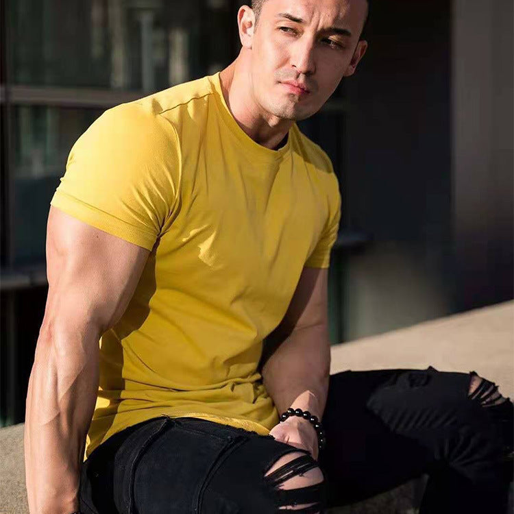 New Loose Light Board Sports Running Leisure Short Sleeve Summer Sports Fitness Men's T-shirt