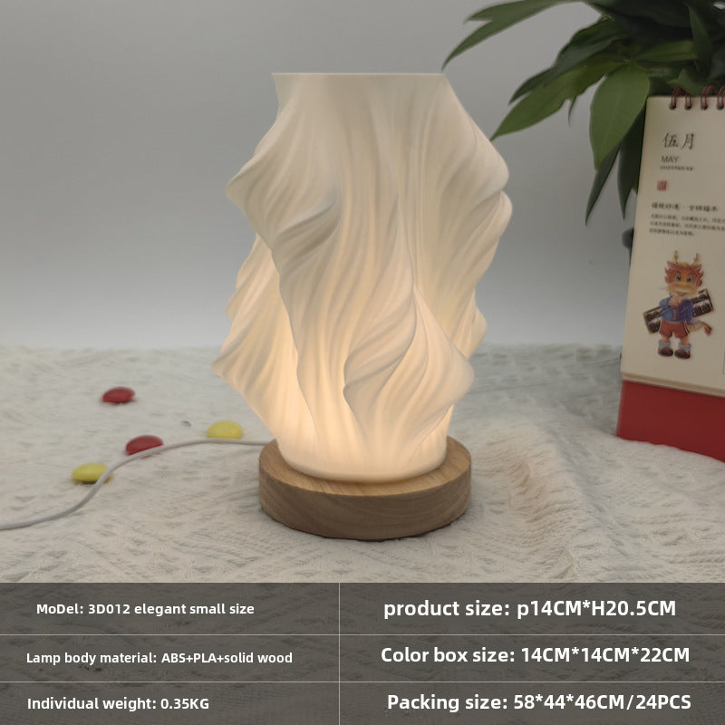Nordic Girl Bedroom Bedside Decorative Table Lamp USB Dimming Eye Protection Night Light Creative Atmosphere Lamp