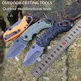 Outdoor Cutter Camping Survival Stainless Steel Folding Knife 8750 Three-color 8CR All-steel Multifunctional Knife