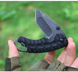 Outdoor Cutter Camping Survival Stainless Steel Folding Knife 8750 Three-color 8CR All-steel Multifunctional Knife