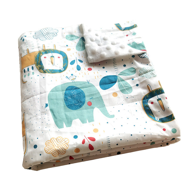 Twill Cotton Baby Bean Blanket Double Layer