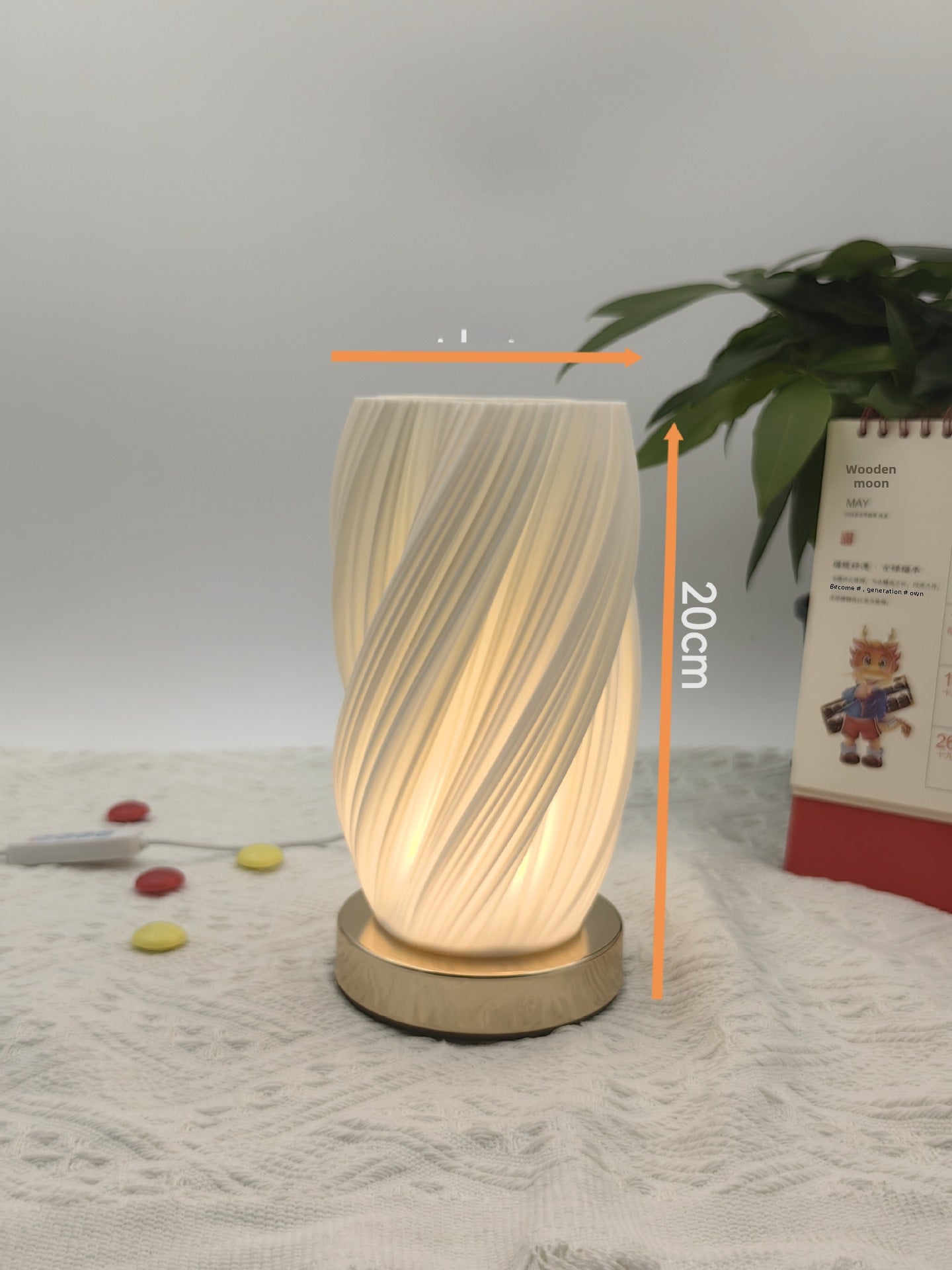 Nordic Girl Bedroom Bedside Decorative Table Lamp USB Dimming Eye Protection Night Light Creative Atmosphere Lamp