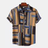 Summer Hawaiian Style Casual Printed Men's Shirt Men's Printed Short Sleeve