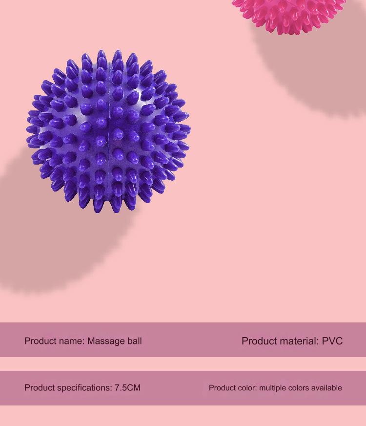 7.5cm PVC Thorn Ball Acupoint Massage Ball Grip Ball Tip Nail Fascia Yoga Ball Fitness Ball Hedgehog Ball
