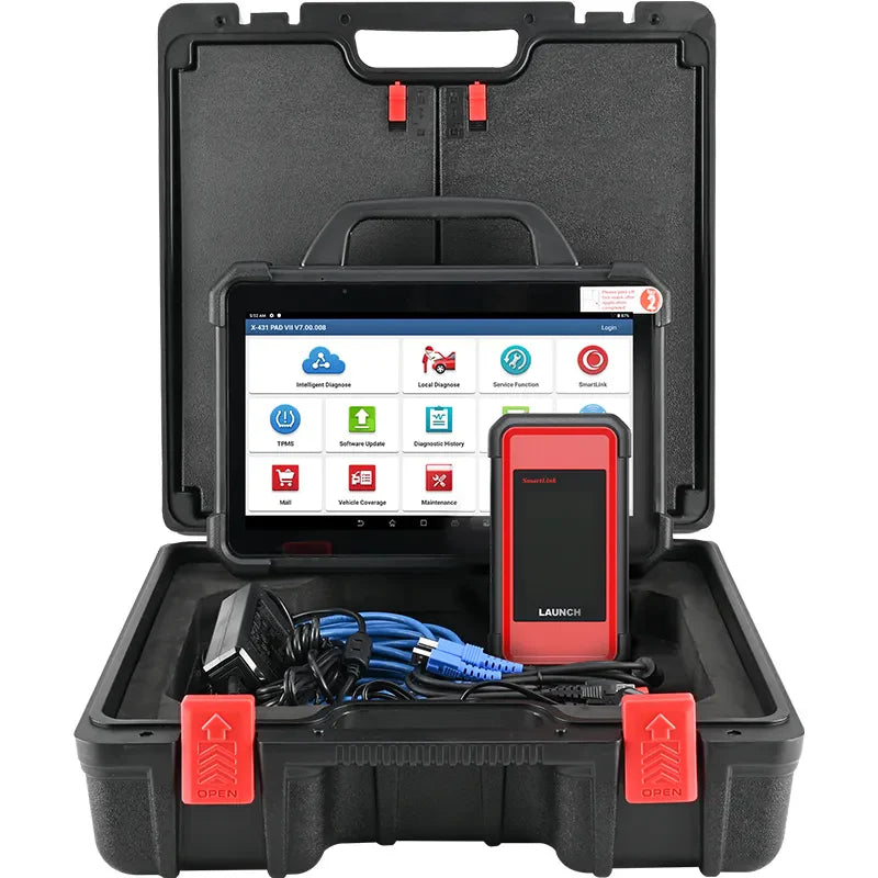 LAUNCH X431 PAD VII Elite + VSP600 + BST360 eller i-TPMS + AB4000 battery Jumpstarter Gratis J2534 Reprogramming Tool, Intelligent Topology Map