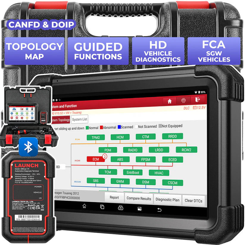 LAUNCH X431 PRO3 APEX OBD2 scanner, wireless diagnostic tool with DBScar VII, online coding, CANFD DoIP, 55+ services, AutoAuth FCA SGW