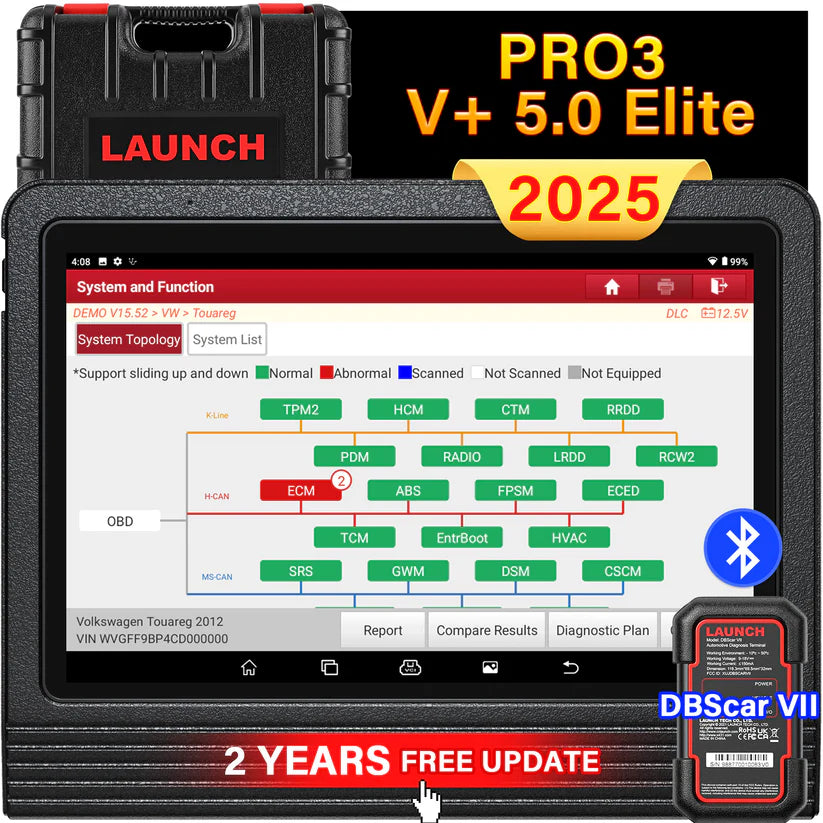 Launch X431 V+ 5.0 ( PRO3) Scanner Bidirectional scan tool, OEM Topology mapping