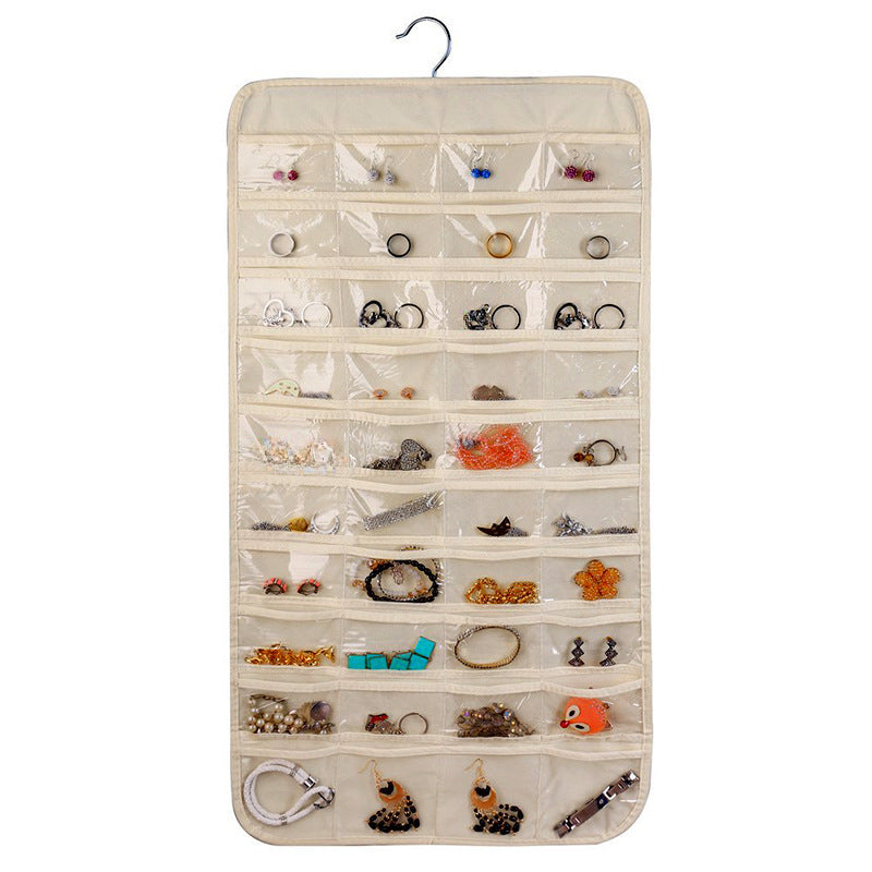 Double-sided Jewelry Hanging Bag Business Card Membership Card Small Items Storage