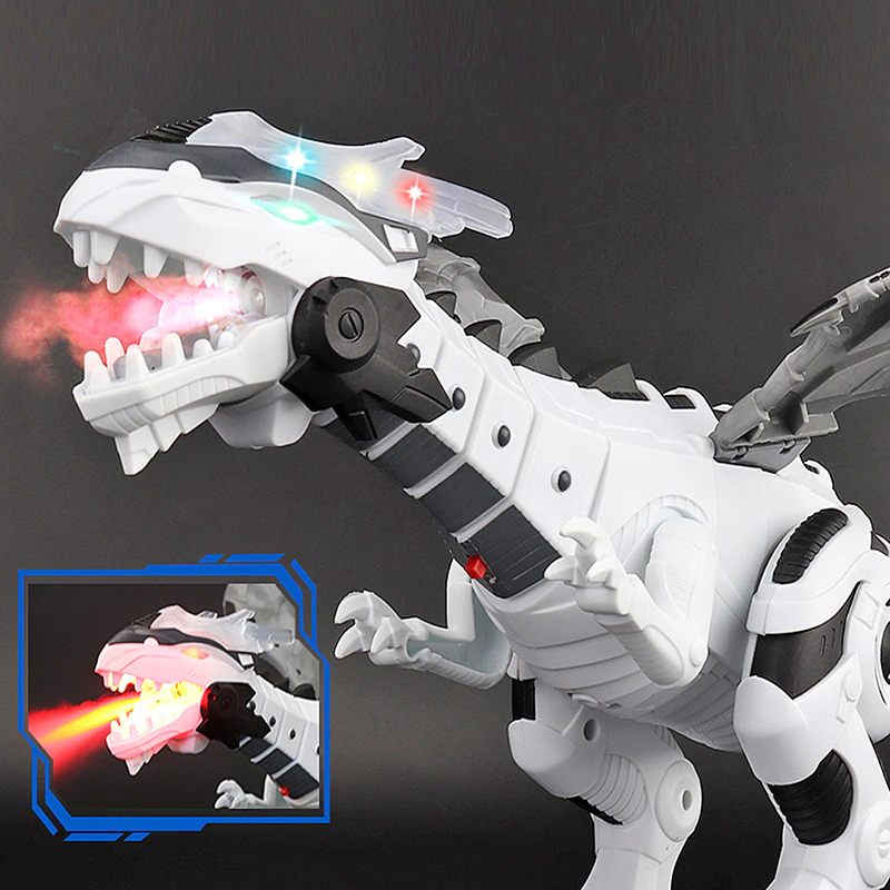 Big Dinosaur Toys Electric Spray Mechanical Sound Dinosaur Gift Box Little Boy Simulation Animal Model Birthday