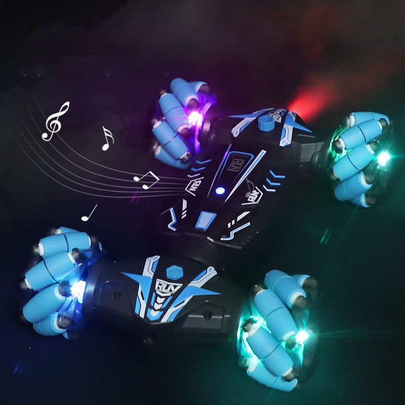 Gesture-Controlled Stunt RC Car – 4WD Drift Toy with Lights & Spray