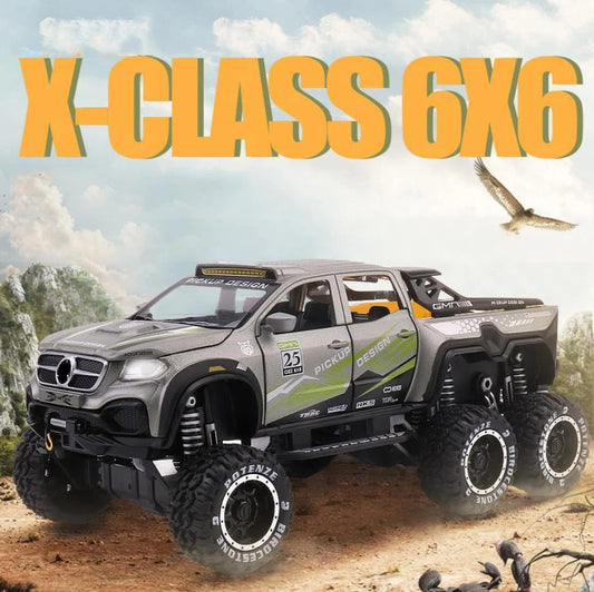 Multi-door Can Open Six-wheel Belt Shock Absorber Model Pull-back Car