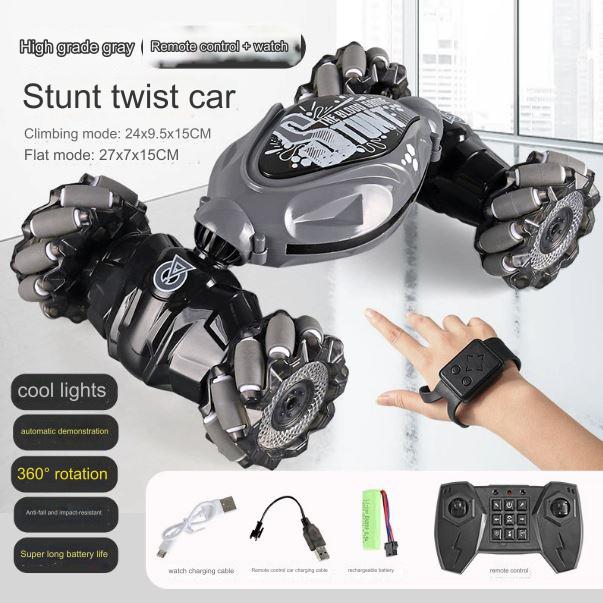 Douyin Gesture Induction Stunt Twist Car Light Music Four-wheel Drive Off-road Drift Remote Control Car Children&amp;#039;s Electric Toys