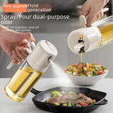 Dual-purpose Spray Oil Pot Bottle Leak-proof Oil Tank Glass Spray Press Oil Bottle Kitchen Household Sauce Vinegar Seasoning Bottle