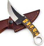 Fixed Blade Hunting Knife - Handmade Bushcraft Knife Carbon Steel Knife With Leather Sheath