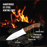 Custom handmade Hunting Knife Carbon Steel 1075 and Bushcraft Knife with sheath Ideal Gift Item