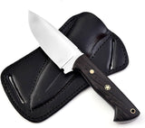 Fixed Blade Hunting Tracker Knife With Handmade Cross Pouch Back Belt Gift Item