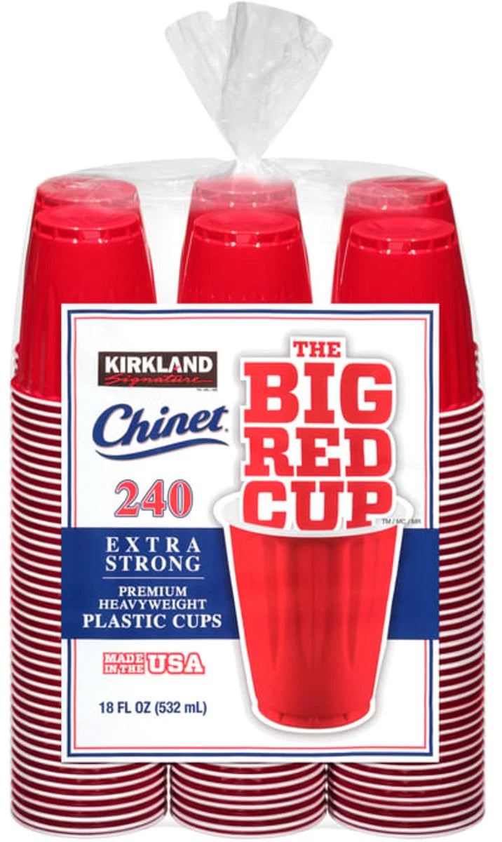 Kirkland Signature Chinet 532 ml Red Cups (240 Pack)
