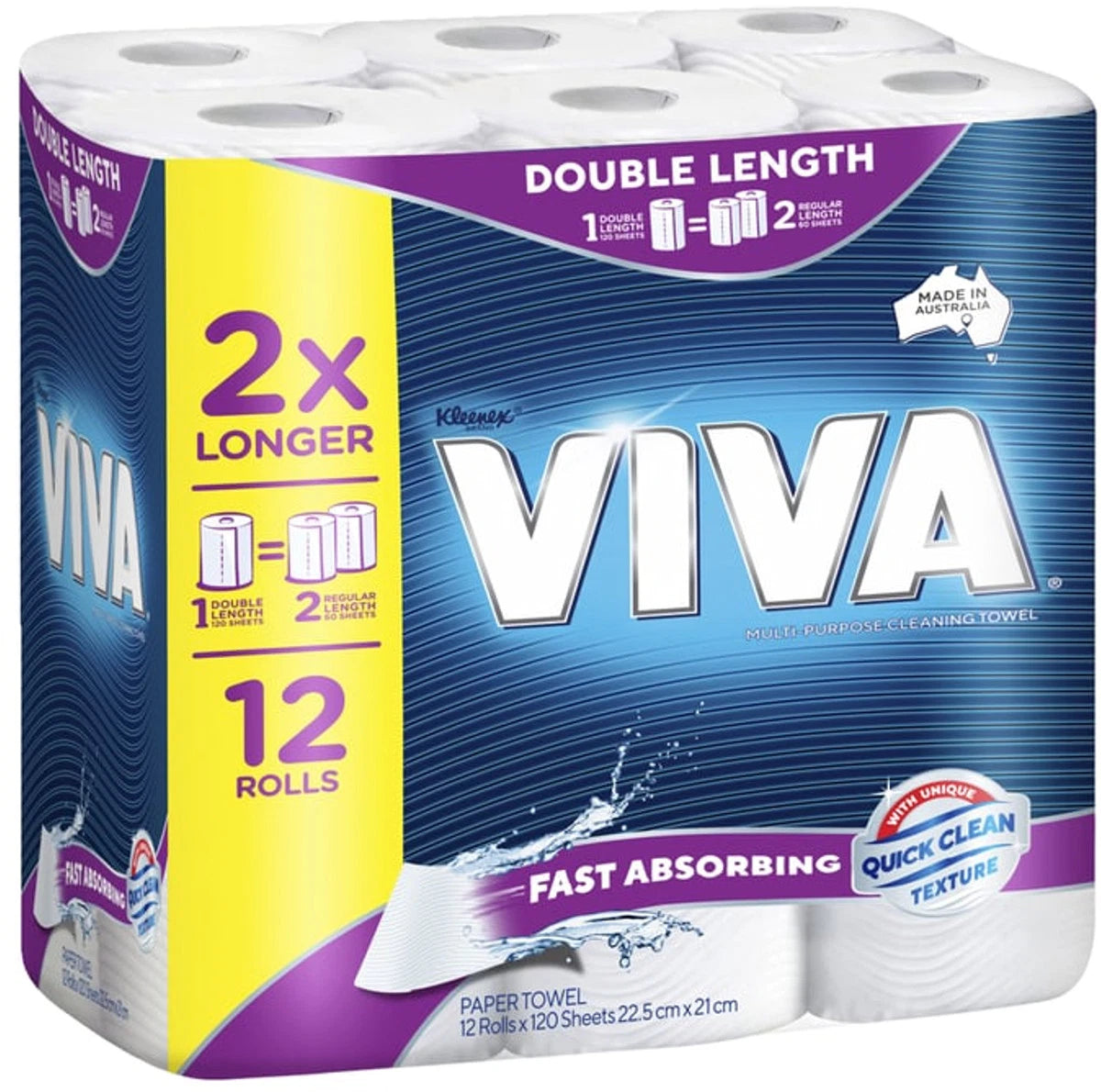 Viva Double Roll Paper Towel Sheets (120 x 12 pk)