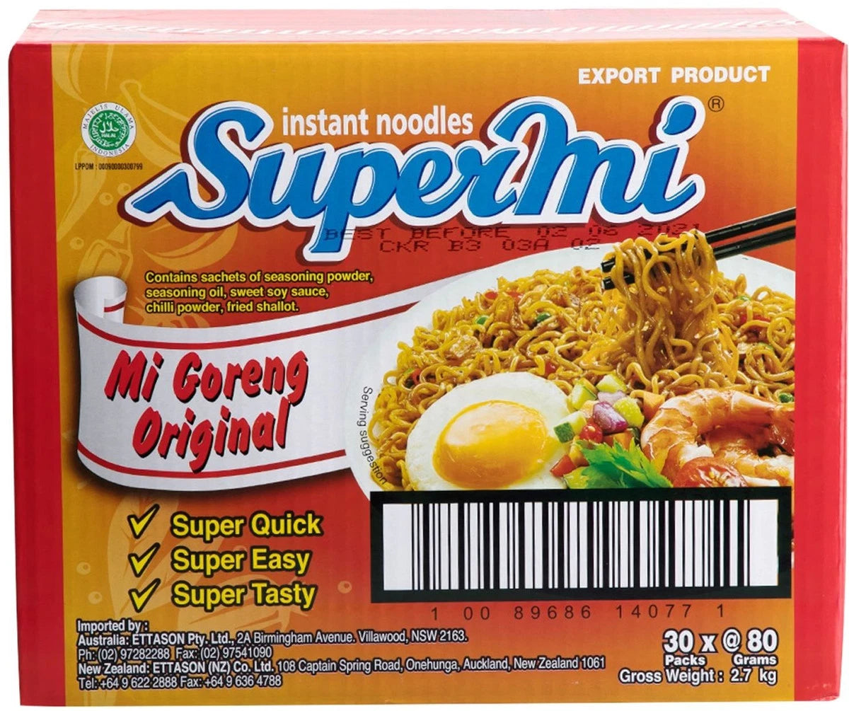 Supermi Mi Goreng Original Instant Noodle (80 g x 30 pk)