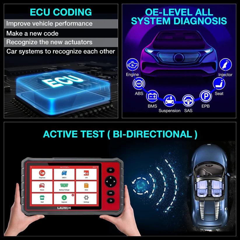 LAUNCH X431 Creader CRP919E Code Reader OBD2 Scanner Full System Diagnostic Tool