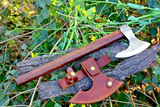 Custom Gift Forged Carbon Steel Viking Axe with Ash Wood Shaft, Viking Camping - Free Engraving AU