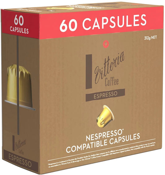 Vittoria Expresso Coffee Capsules Nespresso Compatible (60 pk)