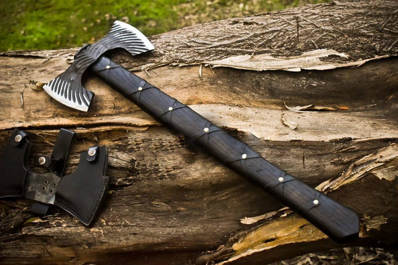 Handmade Carbon Steel Double Headed Viking Axe For Hunting Camping & Outdoor