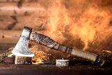 Beautiful Axe Hand Forged Carbon Steel Bearded Hatchet Norse Best Gift Item.
