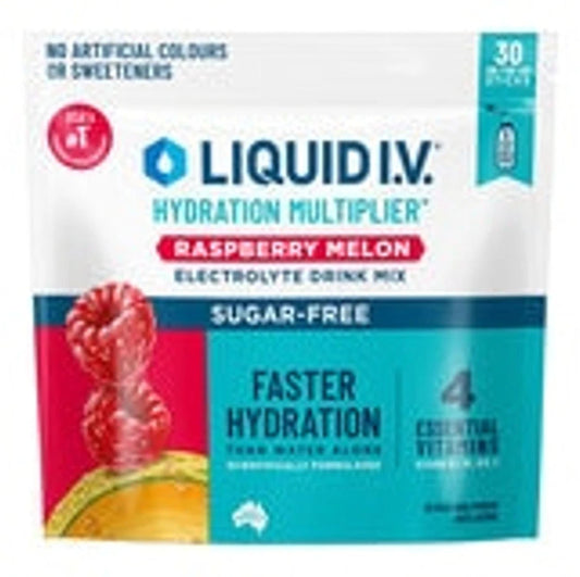 Liquid I.V. Raspberry Melon Electrolyte Drink Mix Sachets (30 pk)