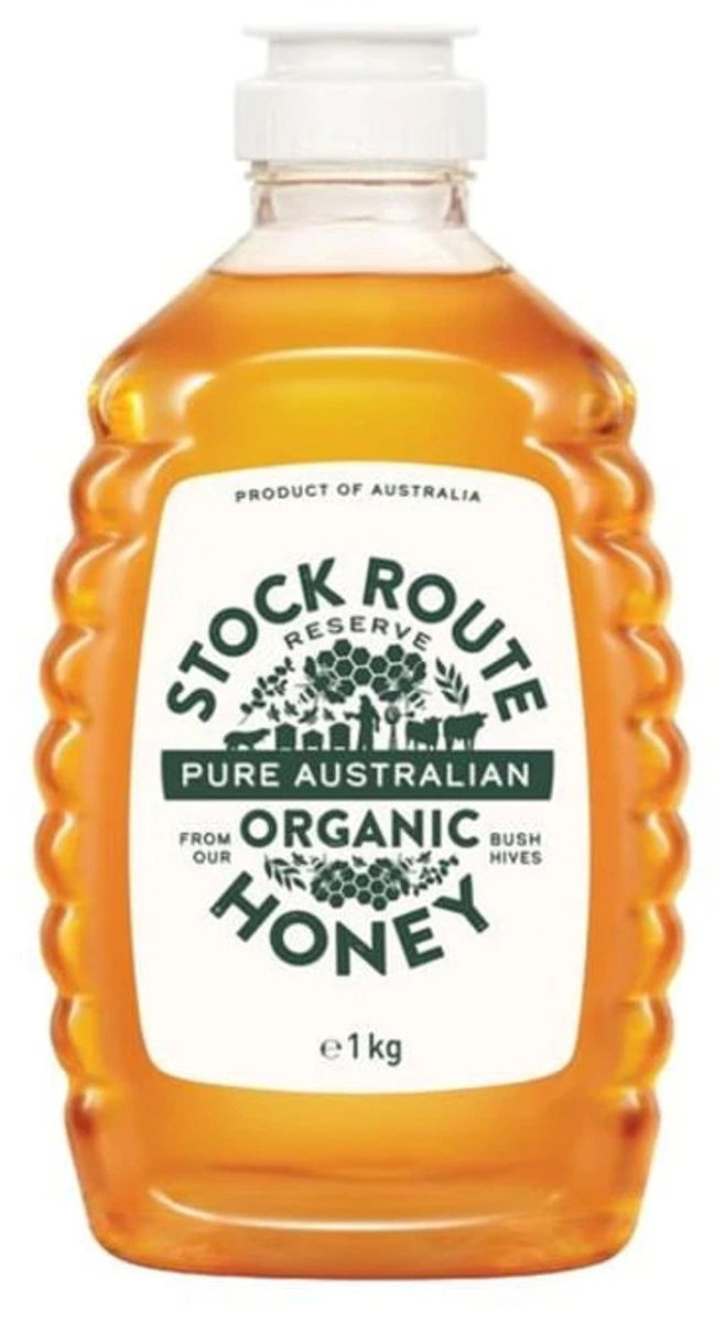 Stock Route Organic Australian Honey (1 kg x 2 pk)