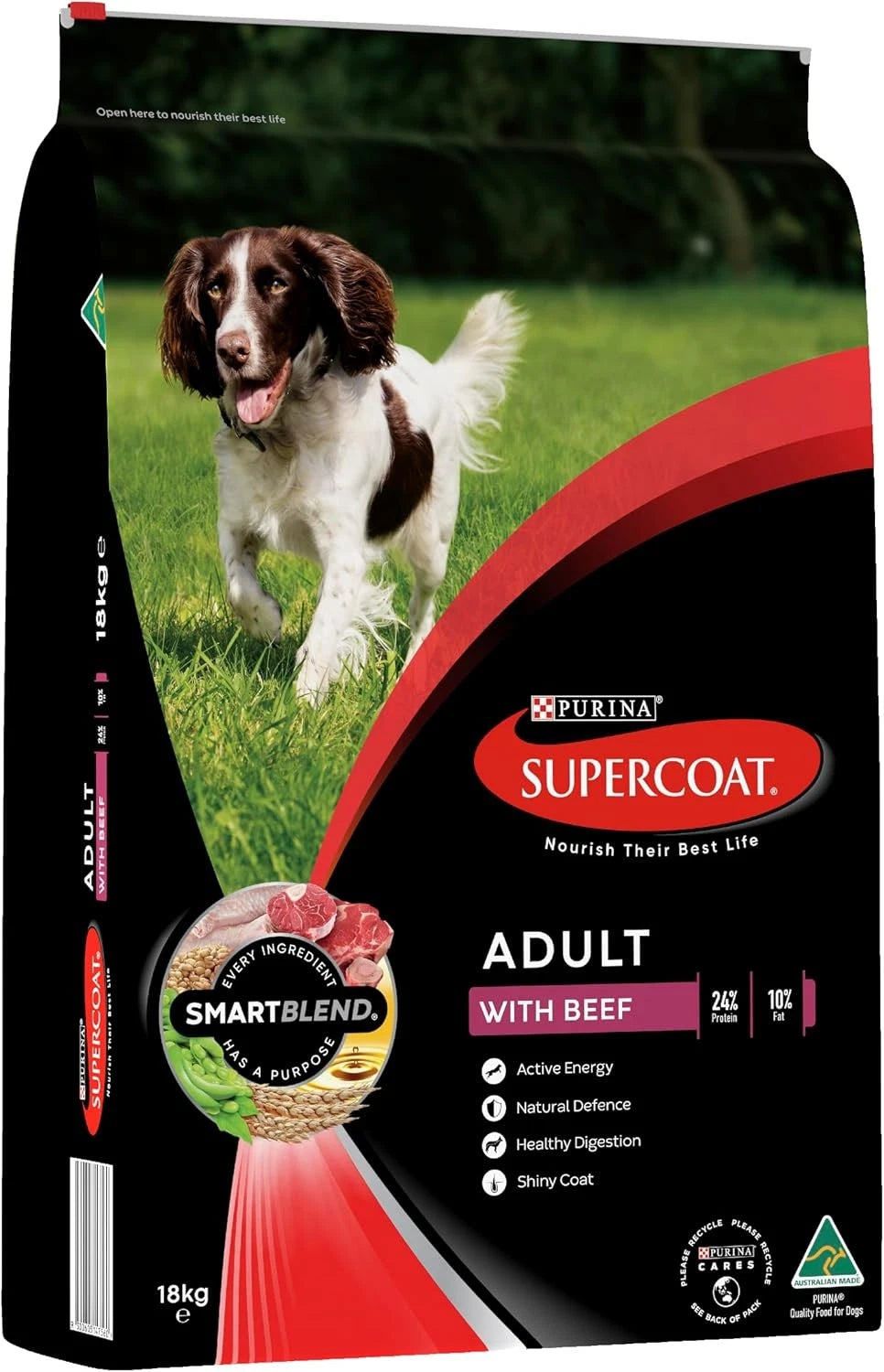 Purina Supercoat Adult Beef Dry Dog Food 18 Kg , Best Selling Product