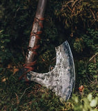 Handmade Viking Axe Hatchet Norse Axe- 40" Long Two-Handed Berserker Axe Forged