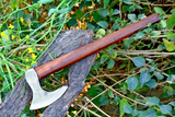 Custom Gift Forged Carbon Steel Viking Axe with Ash Wood Shaft, Viking Camping - Free Engraving AU