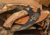 Premium Handmade Carbon Steel Blade Vikings Axes Camping Axe For Pizza Cutting.