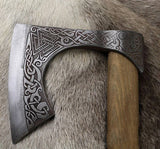 Hand Forged Steel Bearded Camping Axe Viking Custom Axe gIft Item.