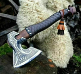 Handmade Viking Axe Hatchet Throwing Axes Rosewood Engraved Chopper Axe Gifts.