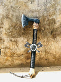 Hand Made Carbon Steel Viking Axe With Rose Wood Handle