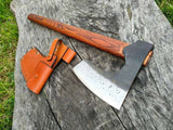 Handmade Custom Carbon Steel Viking Axe Outdoor Camping Unique Gift item..